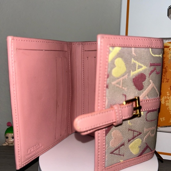 Furla Monogram Trifold Pink Wallet - Picture 10 of 12